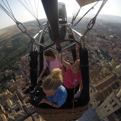 Sobrevolando Segovia para el programa Castilla y León Directo